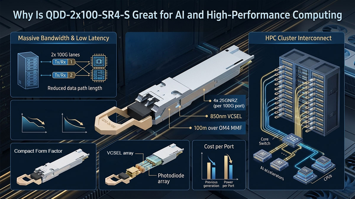 Why Is QDD-2&times;100-SR4-S Great for AI and High-Performance Computing