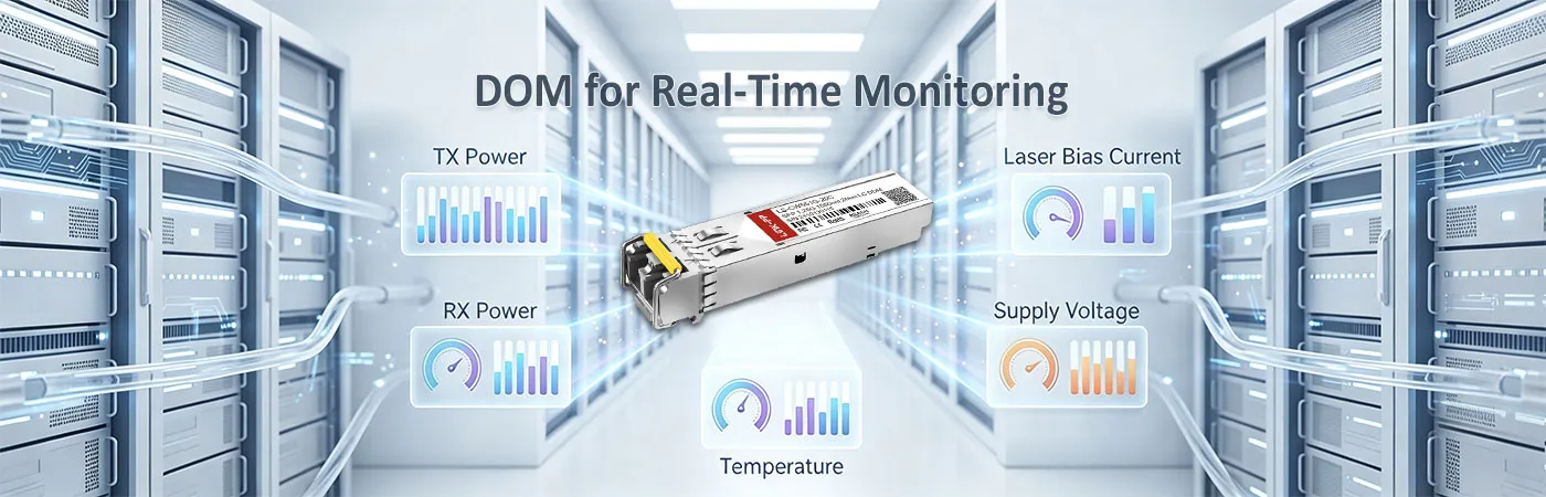 SFP-1G-CW-1550-20 Module with DOM for Real-Time Monitoring