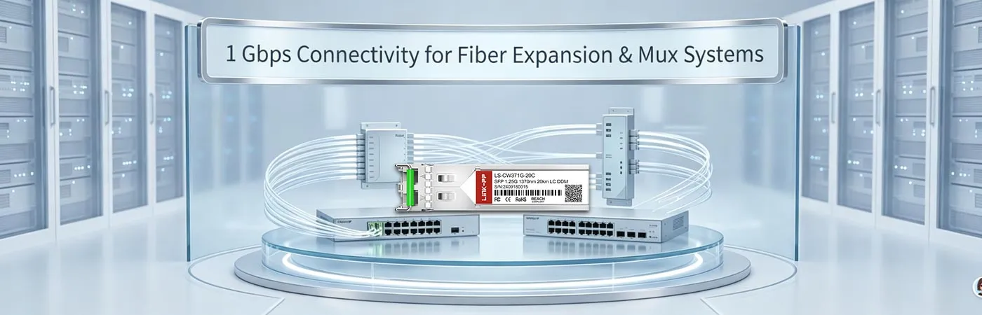 SFP-GE-LH20-SM1370-CW: 1 Gbps Connectivity for Fiber Expansion & Mux Systems