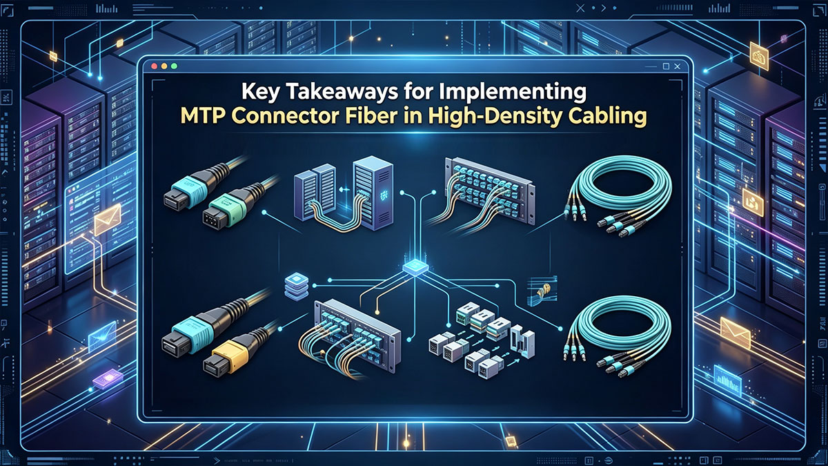 Key Takeaways for Implementing MTP Connector Fiber in High-Density Cabling