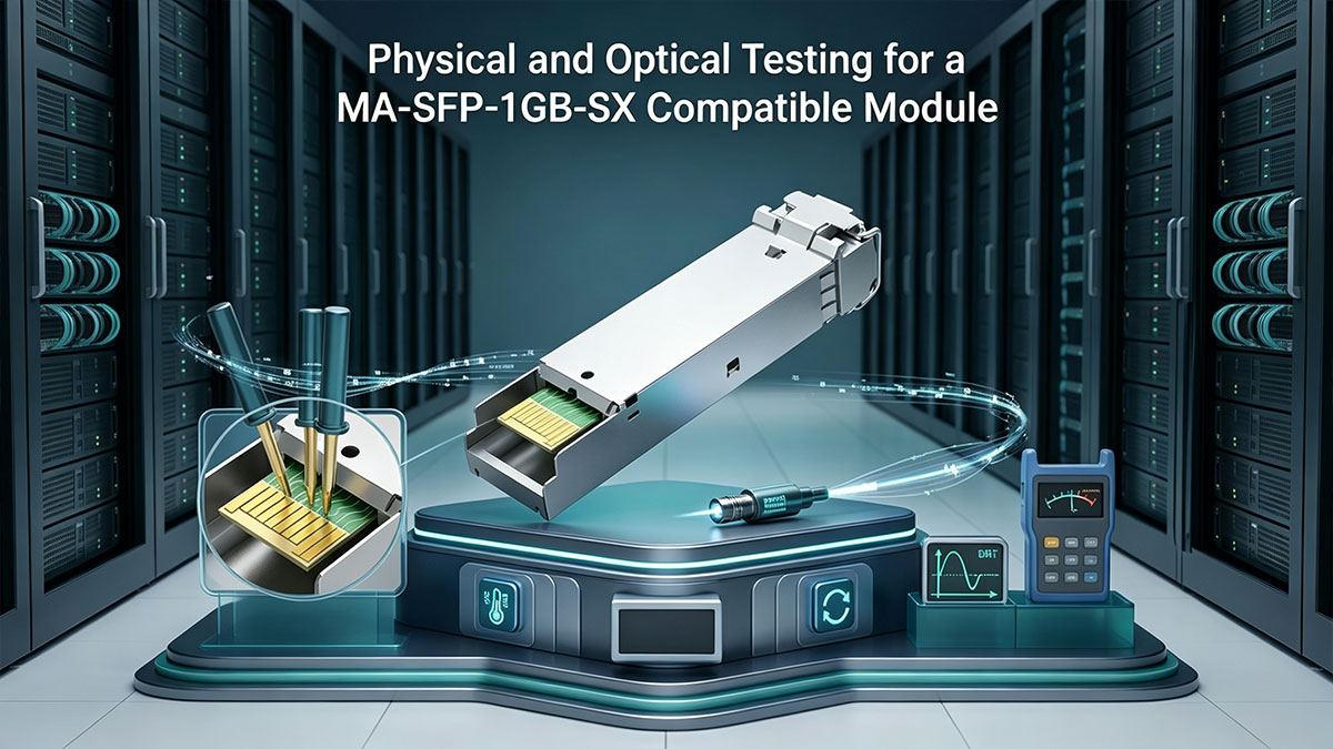 Physical and Optical Testing for a MA-SFP-1GB-SX Compatible Module