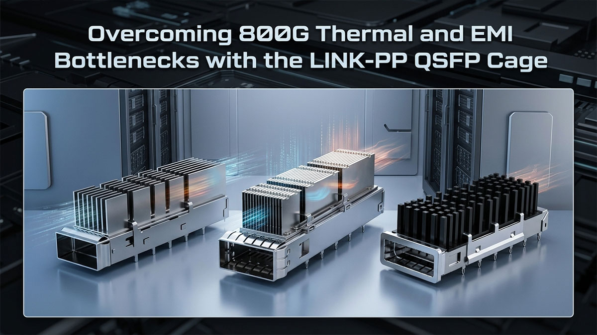 Overcoming 800G Thermal and EMI Bottlenecks with the LINK-PP QSFP Cage