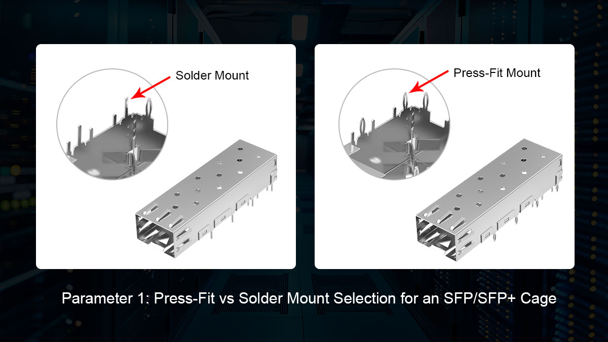 Parameter 1: Press-Fit vs Solder Mount Selection for an SFP/SFP+ Cage