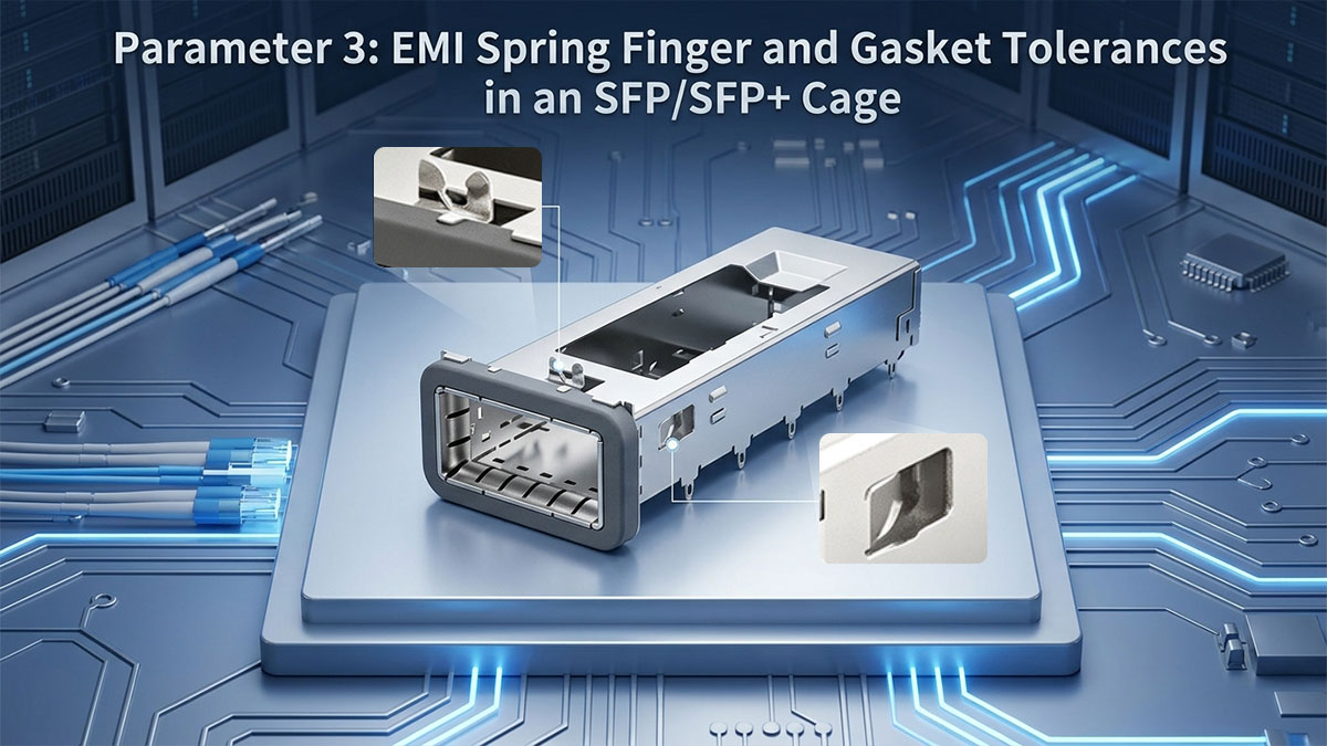 Parameter 3: EMI Spring Finger and Gasket Tolerances in an SFP/SFP+ Cage