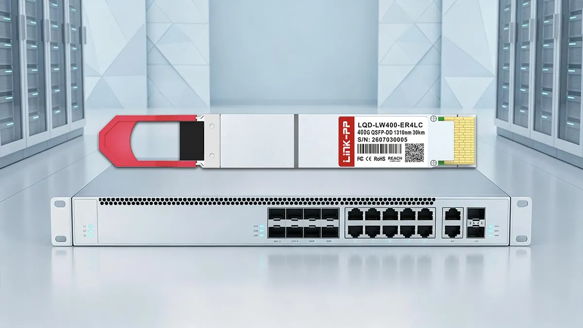 Dell QDD-ER4L-400G Compatible LINK-PP 400G QSFP-DD Optical Module