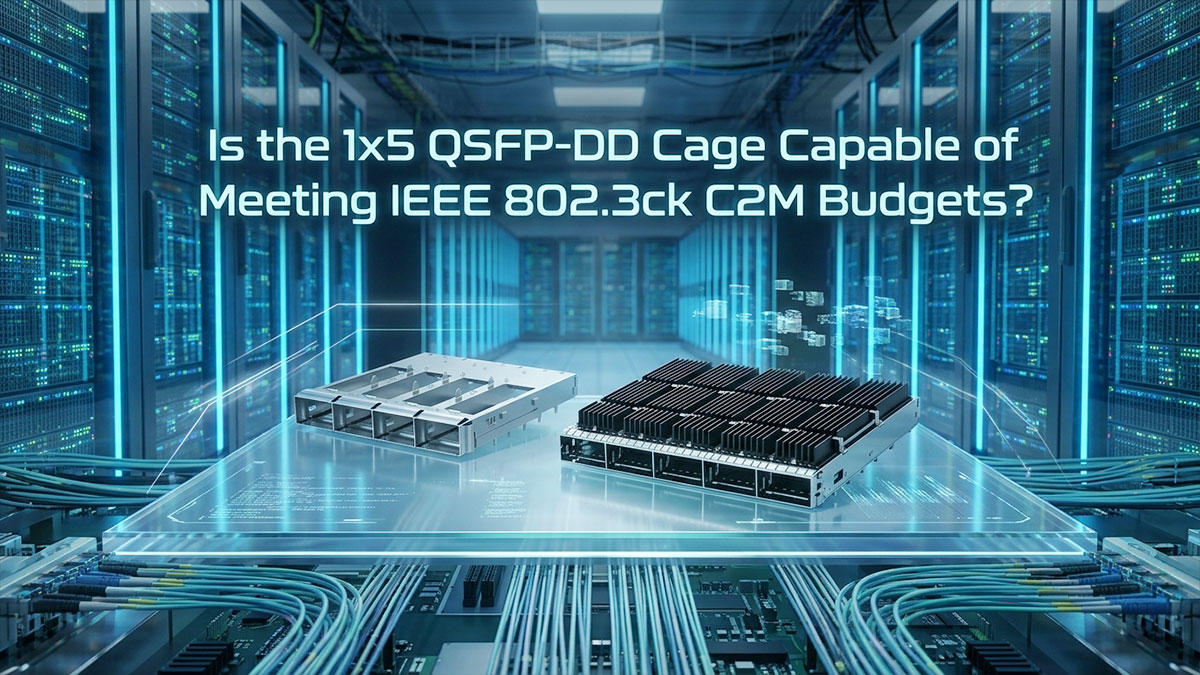 Is the 1x5 QSFP-DD Cage Capable of Meeting IEEE 802.3ck C2M Budgets