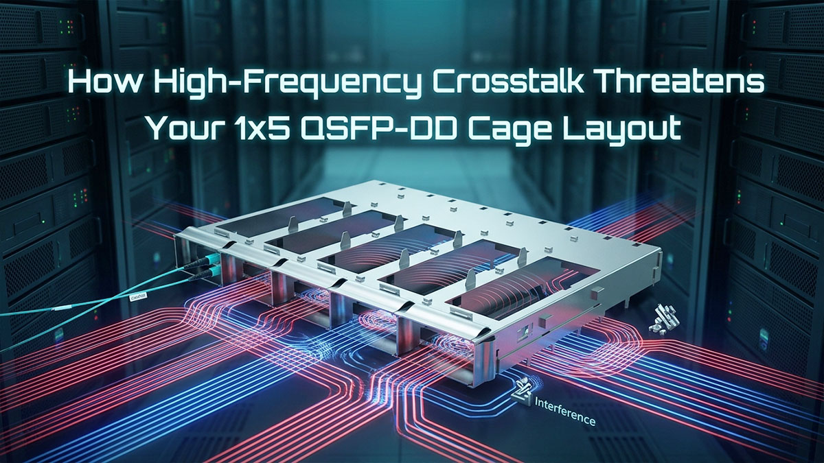 How High-Frequency Crosstalk Threatens Your 1x5 QSFP-DD Cage Layout