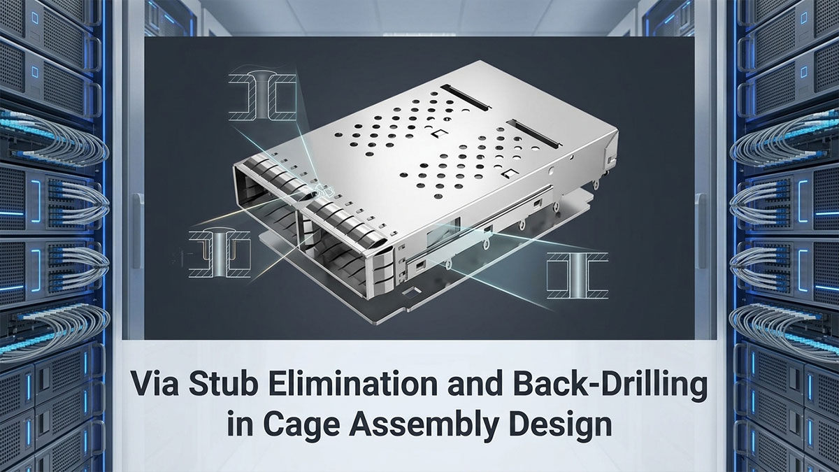 Via Stub Elimination and Back-Drilling in Cage Assembly Design