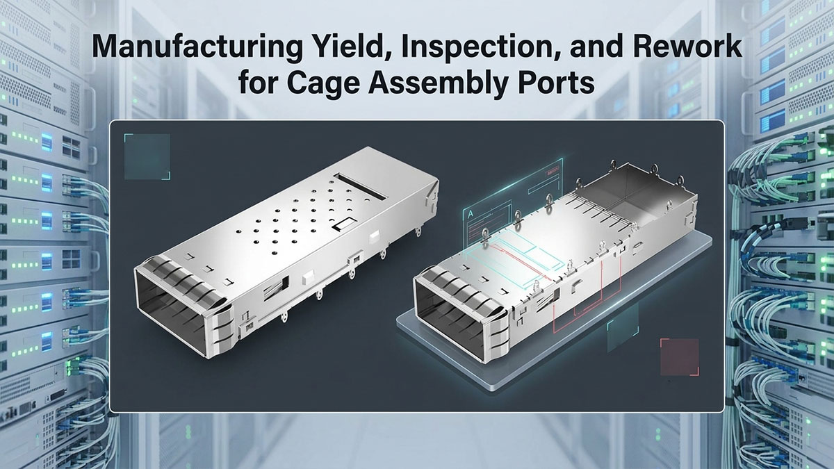 Manufacturing Yield, Inspection, and Rework for Cage Assembly Ports