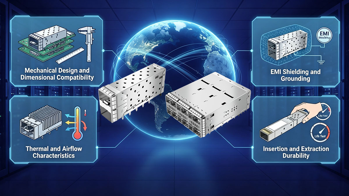 What Technical Factors Should Engineers Evaluate in an SFP/QSFP Cage?
