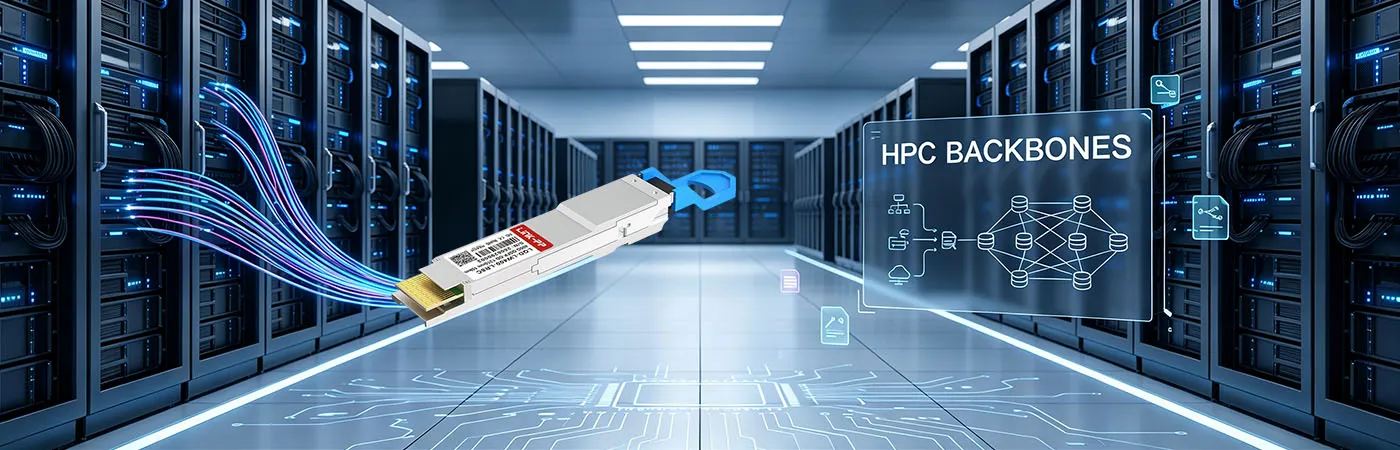 LQD-LW400-LR8C: 400G Connectivity for HPC Backbones
