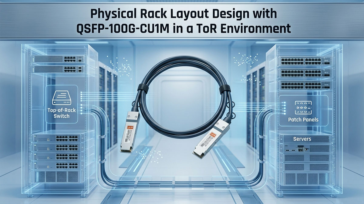 Physical Rack Layout Design with QSFP-100G-CU1M in a ToR Environment