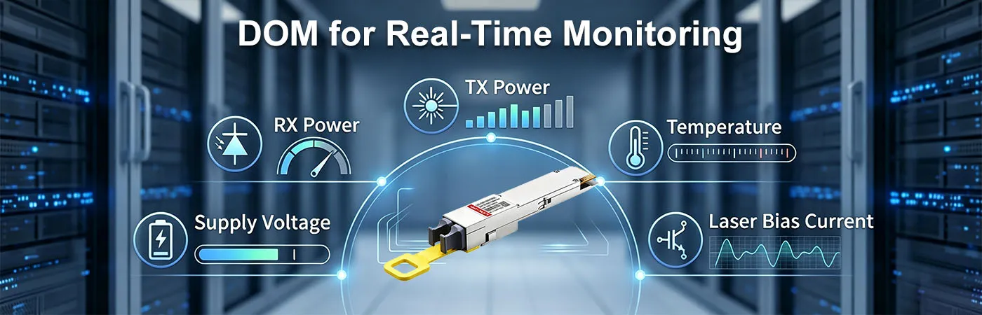 QDD-XDR8-800G Module with DOM for Real-Time Monitoring