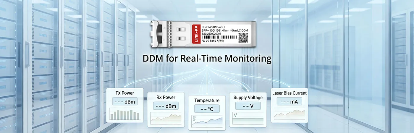 Modul DW-SFP10G40-20 dengan DDM untuk Pemantauan Waktu Nyata