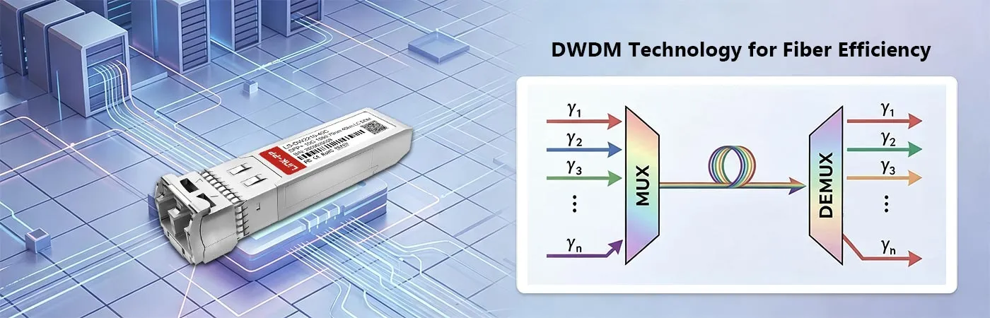 10G-SFPP-ZRD-1559.79 Module with DWDM Technology for Fiber Efficiency