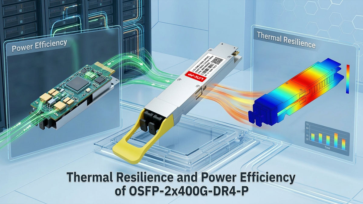 Thermal Resilience and Power Efficiency of OSFP-2x400G-DR4-P
