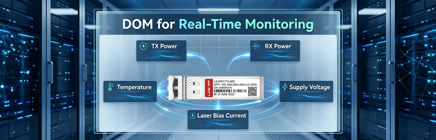 DWDM-SFP10G-63.86 Module with DOM for Real-Time Monitoring