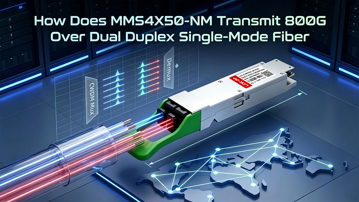 How Does MMS4X50-NM Transmit 800G Over Dual Duplex Single-Mode Fiber