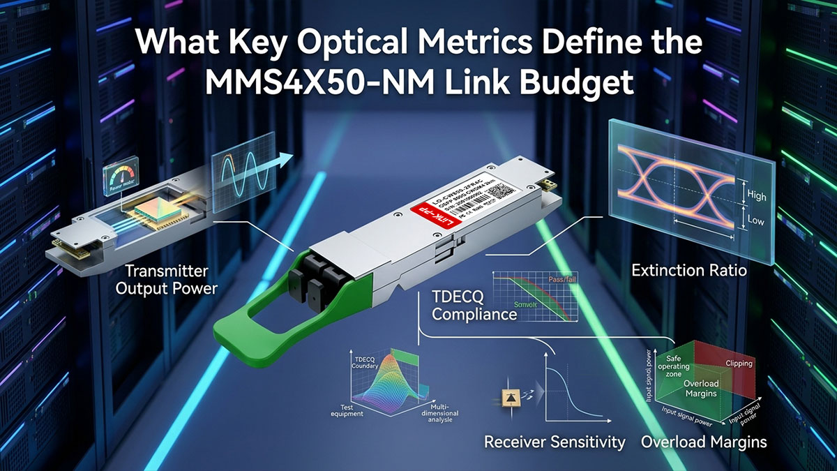 What Key Optical Metrics Define the MMS4X50-NM Link Budget
