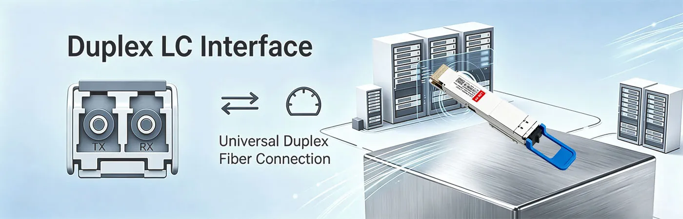 LO-CW400-LR4C Module with Duplex LC Interface
