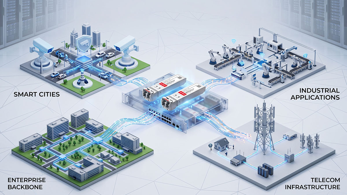 SFP-10G-ER-I Outdoor Use Cases in Different Network Environments