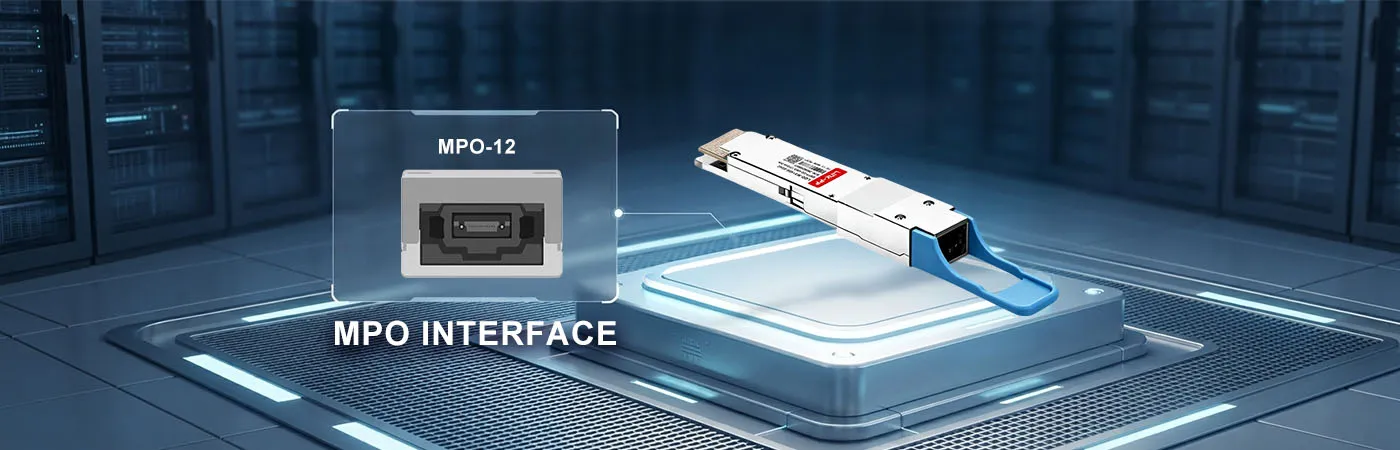 Mô-đun QDD-XDR4-400G với giao diện MPO-12/APC