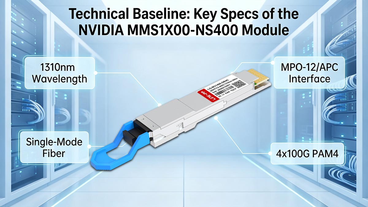 Technical Baseline Key Specs of the NVIDIA MMS1X00-NS400 Module