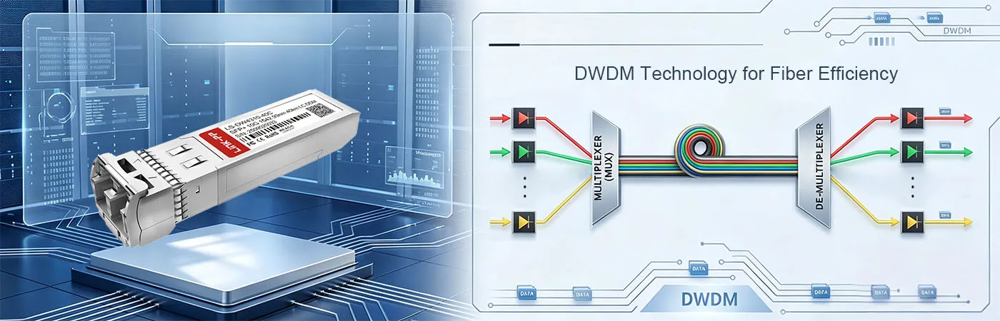 Módulo DWDM-SFP10G-42.94 com tecnologia DWDM para eficiência de fibra