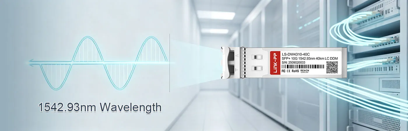 Módulo DWDM-SFP10G-42.94 com comprimento de onda de 1542.93 nm