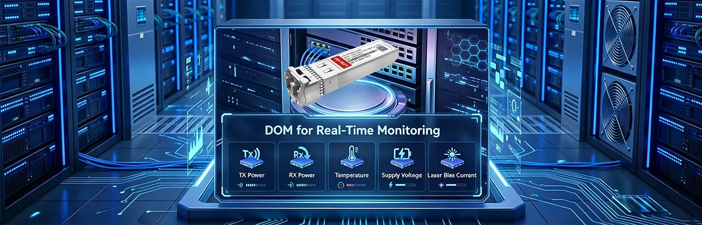 Módulo DWDM-SFP10G-42.14 con DOM para monitorización en tiempo real.