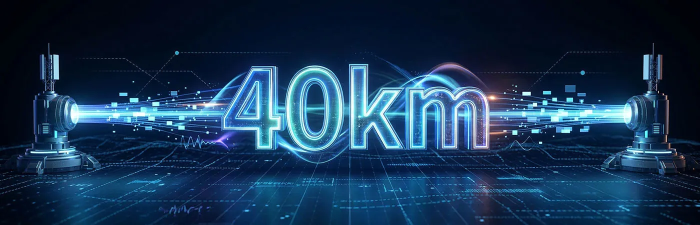 Módulo DWDM-SFP10G-39.77-40 com suporte para transmissão de 40 km.