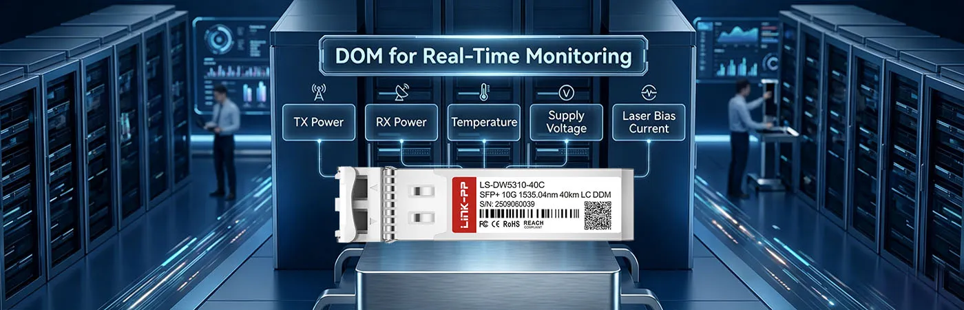 وحدة DW-SFP10G40-53 مزودة بوحدة DOM للمراقبة في الوقت الحقيقي