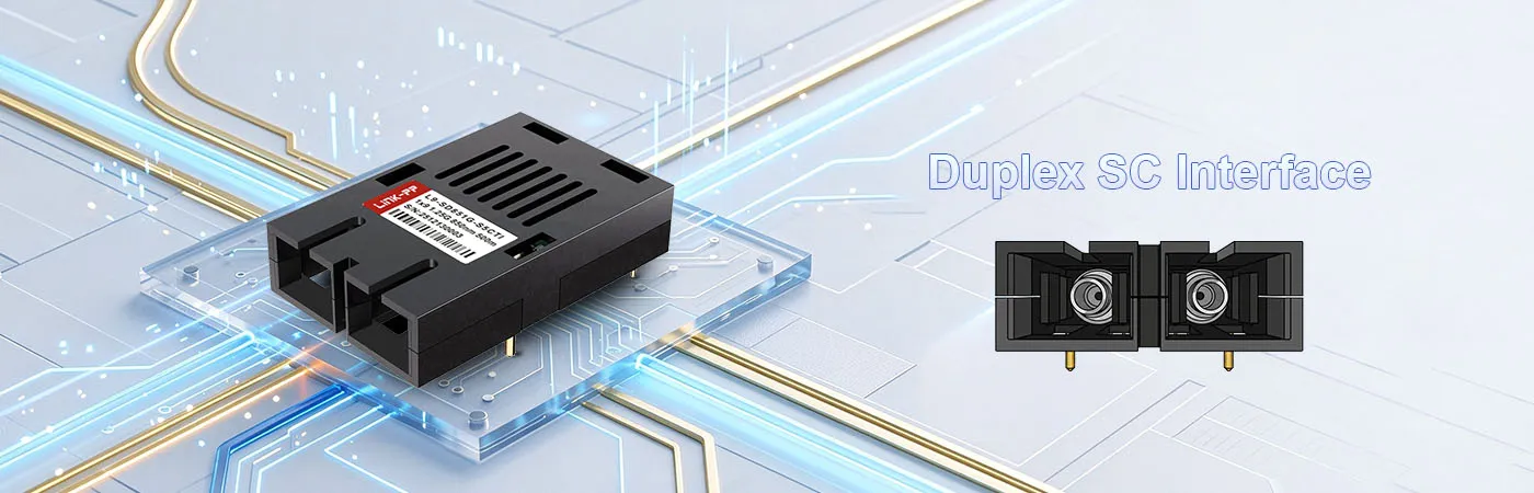 Duplex SC Interface with Low EMI Design