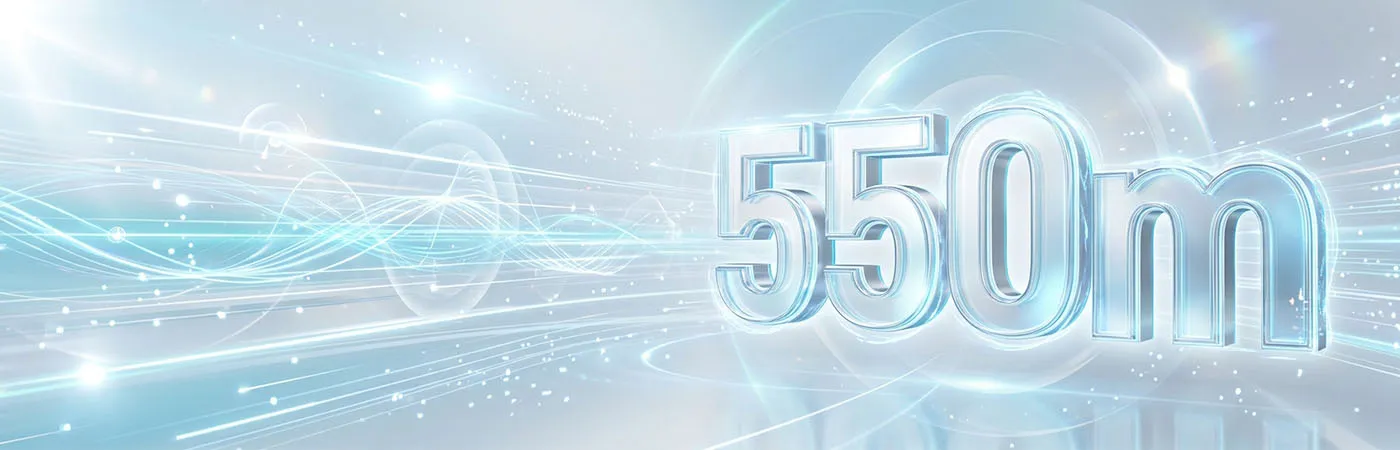Stable 550m Transmission for Short-Reach Networks