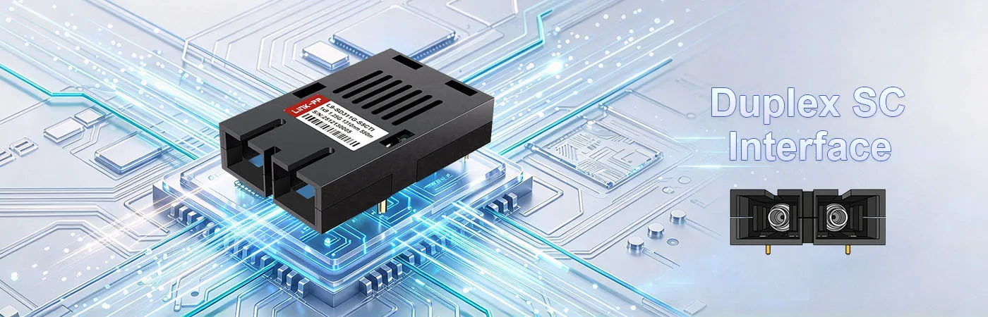Duplex SC Interface with Low EMI Design