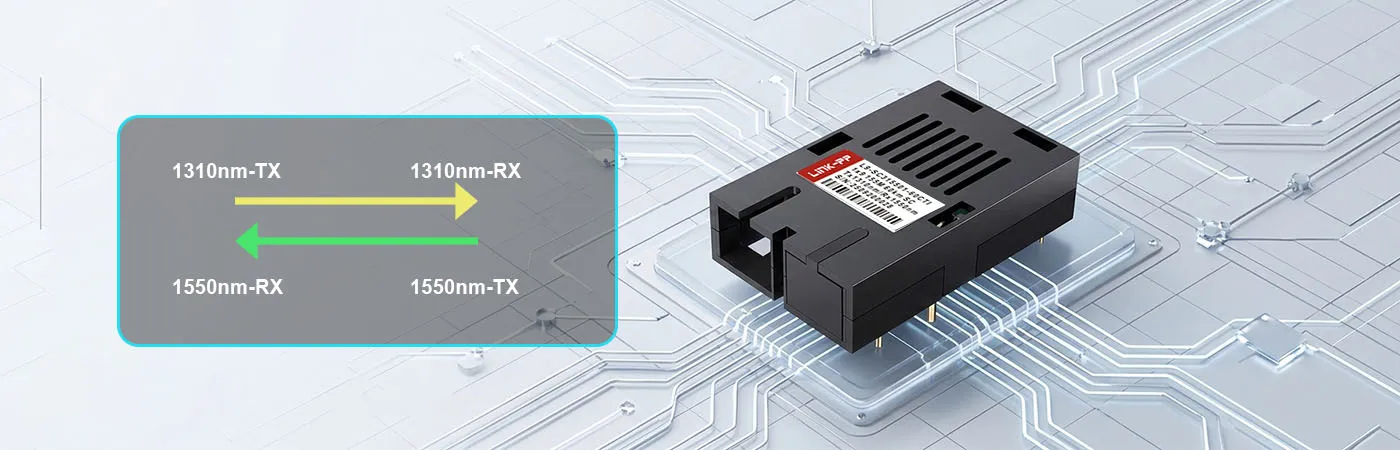 WDM Technology: 1310nm-TX/1550nm-RX Bi-Directional Link