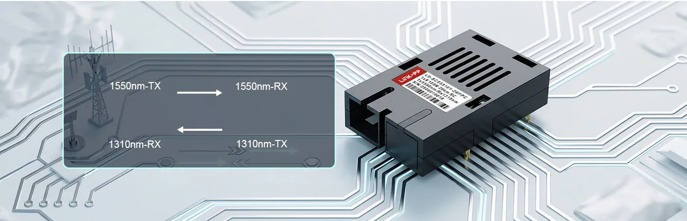 WDM Technology: 1550nm-TX/1310nm-RX Bi-Directional Link