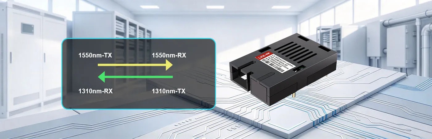 WDM Technology: 1550nm-TX/1310nm-RX Bi-Directional Link