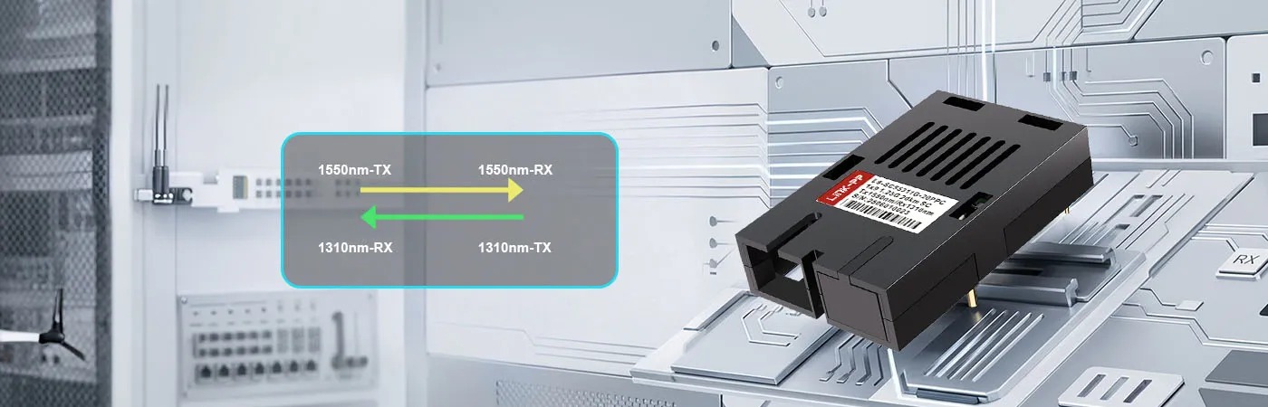 Tecnologia WDM: Link bidirecional de 1550 nm (TX) / 1310 nm (RX)