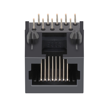 Υποδοχή Ethernet RJ45 LPJE180XNNL χωρίς ενσωματωμένα μαγνητικά στοιχεία, θύρα 1X1 με γλωττίδα προς τα κάτω, χωρίς εικόνα LED 3