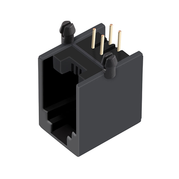 LPJE8013NNL タブアップ LEDなし 1x1ポート 4P4C RJ11ジャック 画像3