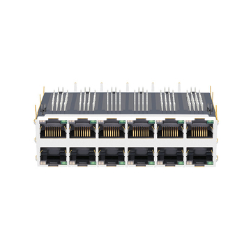LPJM67445AENL Connettore magnetico RJ45 PoE+ 2.5G Base-T, 2x6 porte, LED verde/giallo, immagine 2