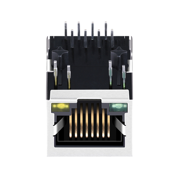 Разъем RJ45 LPJ0011BBNL с магнитами, цоколь 10/100, Т-образный, однопортовый, зелено-желтый, светодиодная индикация 4.
