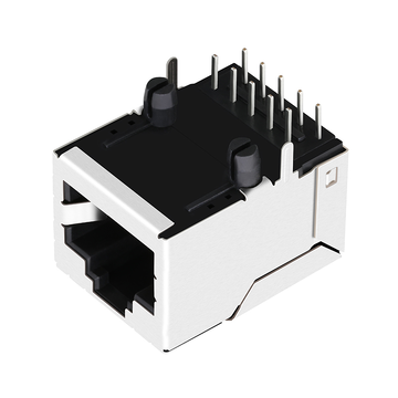 LPJG16420DNL 1000 Base-T 1x1 poort met geïntegreerde magnetische RJ45-transformator, lipje omhoog, zonder LED (afbeelding 3)