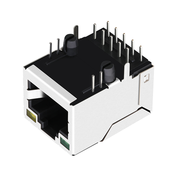 LPJ16240BENL 100 Base-T Tab Up Groen/Geel LED 1x1 Poort Haakse PoE RJ45 Industriële Connectoren afbeelding 3