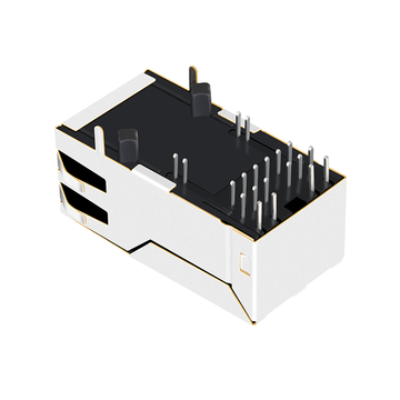 LPJK6078AHNL 10 100 1000 base-t poe++ 100w rj45 magjack green yellow led tab up image 4
