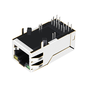 LPJK6078AHNL 10/100/1000 Base-T PoE++ 100W RJ45 vrouwelijke connector groene/gele LED afbeelding 3
