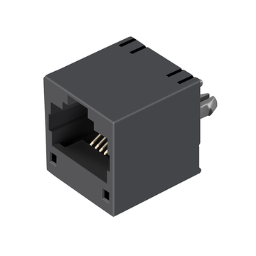 Χωρίς LED 8P8C Κάθετη Υποδοχή RJ45 Modular Jack χωρίς Ενσωματωμένα Μαγνητικά LPJE681NNL εικόνα 3