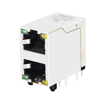 LPJE106XBHNL 2x1 port rj45 jack without integrated magnetics green yellow led