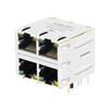 LPJG27037AENL 1000 Base-T 2x2 Port RJ45 Gigabit Magnetic Jacks Green/Yellow LED thumb image 1
